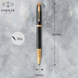 IM Premium Black/Gold Rollerball i gruppen Penne / Fine Writing / Rollerballpenne hos Pen Store (112685)