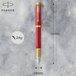 IM Premium Red/Gold Fyldepen i gruppen Penne / Fine Writing / Fyldepenne hos Pen Store (112692_r)