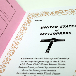 United States of Letterpress A 3-Pack i gruppen Papir & Blok / Skriv og noter / Skriveblokke og hæfter hos Pen Store (125129)