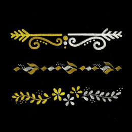 Twin Tip Marker Guld/Sølv 3-sæt i gruppen Hobby & Kreativitet / Kalligrafi / Kalligrafipenn hos Pen Store (125137)