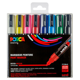 Posca PC-5M sæt Standard Colours 8 stk i gruppen Penne / Kunstnerpenne / Illustrationmarkers hos Pen Store (125148)