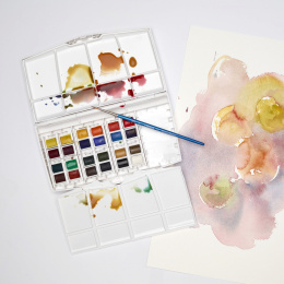 Cotman Akvarellset Paintingbox Plus 24 1/2-kopp i gruppen Kunstnerartikler / Kunstnerfarver / Akvarelmaling hos Pen Store (125832)