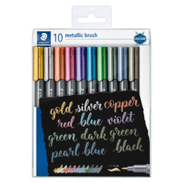 Marker Brush Metallic 10-pack i gruppen Penne / Kunstnerpenne / Penselpenne hos Pen Store (126589)