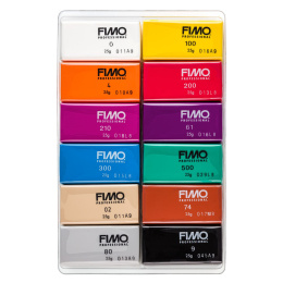 FIMO Professional Modelleringsler Basic colours 12-pack i gruppen Hobby & Kreativitet / Skabe / Modellervoks hos Pen Store (126646)