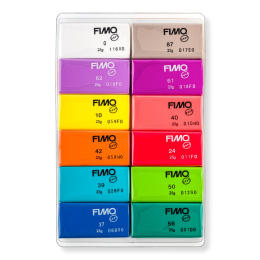 FIMO Soft Modelleringsler 12 x 25 g Brilliant colours i gruppen Hobby & Kreativitet / Skabe / Modellervoks hos Pen Store (126650)