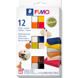 FIMO Soft Modelleringsler 12 x 25 g Natural colours i gruppen Hobby & Kreativitet / Skabe / Modellervoks hos Pen Store (126652)