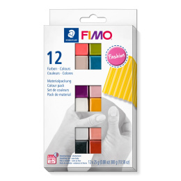 FIMO Soft Modelleringsler 12 x 25 g Fashion colours i gruppen Hobby & Kreativitet / Skabe / Modellervoks hos Pen Store (126653)