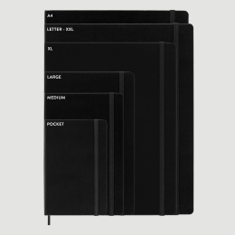 Classic Hard Cover Notebook Double Layout Large Black i gruppen Papir & Blok / Skriv og noter / Notesbøger hos Pen Store (126742)