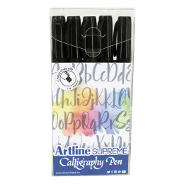 Supreme Calligraphy Pen 5-pack Black i gruppen Hobby & Kreativitet / Kalligrafi / Kalligrafipenn hos Pen Store (126768)