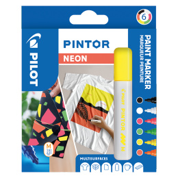 Pintor Medium 6-pack Neon i gruppen Penne / Kunstnerpenne / Illustrationmarkers hos Pen Store (126809)