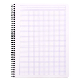 Notebook Spiral Hvid A4 Rutet i gruppen Papir & Blok / Skriv og noter / Skriveblokke og hæfter hos Pen Store (127147)