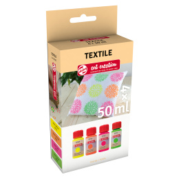 Tekstilfarve Sæt 4 x 50 ml Neon i gruppen Hobby & Kreativitet / Farver / Tekstilfarve og tekstiltusch hos Pen Store (127585)