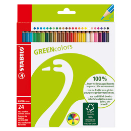 GreenColors Farveblyanter 24-pak i gruppen Penne / Kunstnerpenne / Farveblyanter  hos Pen Store (127804)