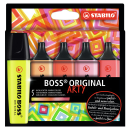 Boss Arty Varme farver 5-pak i gruppen Penne / Mærkning og kontor / Highlighters hos Pen Store (127813)