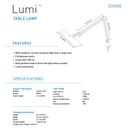 Lumi Task Lamp i gruppen Hobby & Kreativitet / Hobbytilbehør / Belysning hos Pen Store (127938)