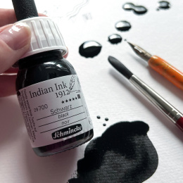 Indian Ink Black 28 ml i gruppen Kunstnerartikler / Kunstnerfarver / Tusch og blæk hos Pen Store (128023)