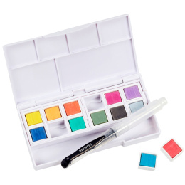 Pastel Shades Paint Pan Set 12 halvkopper i gruppen Kunstnerartikler / Kunstnerfarver / Akvarelmaling hos Pen Store (128195)