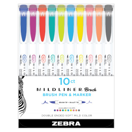Mildliner Brush Nr1 10-pack i gruppen Penne / Kunstnerpenne / Penselpenne hos Pen Store (128202)