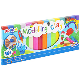 Modelleringsler 16 farver i gruppen Kids / Farve og maling til børn / Ler til børn / Modellervoks til børn hos Pen Store (128511)