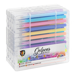 Gelpenne 48-pak (Glitter/Neon/Metallic/Pastell) i gruppen Kids / Børnepenne / Skrivestifter til børn hos Pen Store (128516)