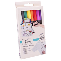 Tekstilpenne 8-sæt i gruppen Hobby & Kreativitet / Farver / Tekstilfarve og tekstiltusch hos Pen Store (128519)