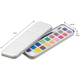 Akvarelkit 18 farver + børste i gruppen Kunstnerartikler / Kunstnerfarver / Akvarelmaling hos Pen Store (128538)