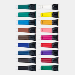 Akrylfarve 36 ml 18-sæt i gruppen Kunstnerartikler / Kunstnerfarver / Akrylmaling hos Pen Store (128540)