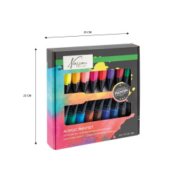 Akrylfarve 36 ml 18-sæt i gruppen Kunstnerartikler / Kunstnerfarver / Akrylmaling hos Pen Store (128540)