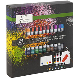 Akrylfarve 12 ml 24-sæt i gruppen Kunstnerartikler / Kunstnerfarver / Akrylmaling hos Pen Store (128550)