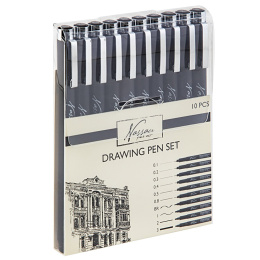Drawing Pen Fineliners 10-sæt i gruppen Penne / Skrive / Fineliners hos Pen Store (128557)
