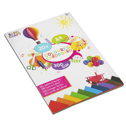 Farvet hobbykarton 300g A4 20-pak i gruppen Kids / Sjovt og lærerigt / Papir og Tegneblokke hos Pen Store (128572)