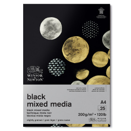Mixed Media Black Pad A4 200g i gruppen Papir & Blok / Kunstnerblok / Mixed media-blok hos Pen Store (128599)