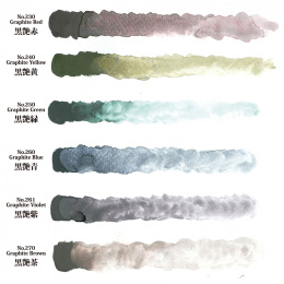 Gansai Tambi Akvarel sæt 6 stk Graphite Colors i gruppen Kunstnerartikler / Kunstnerfarver / Akvarelmaling hos Pen Store (128725)