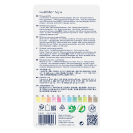 Goldfaber Aqua Akvarelblyanter 12 stk Pastel i gruppen Penne / Kunstnerpenne / Akvarelblyanter hos Pen Store (128726)