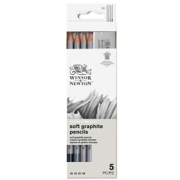 Studio Collection Blyanter Soft 4-sæt + Viskelæder i gruppen Kunstnerartikler / Kridt og blyanter / Grafit og blyant hos Pen Store (128757)