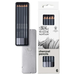 Studio Collection Kulstofpenner 6-sæt i gruppen Kunstnerartikler / Kridt og blyanter / Kulblyanter og tegnekul hos Pen Store (128769)