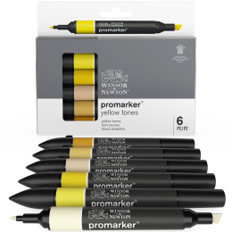 Promarker 6-sæt Yellow tones i gruppen Penne / Kunstnerpenne / Illustrationmarkers hos Pen Store (128776)