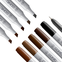 Ciao 5+1 Fineliner Hair Tones 2 i gruppen Penne / Kunstnerpenne / Illustrationmarkers hos Pen Store (129235)