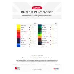 Inktense Paint Pan Set Studio 24 halvkopper i gruppen Kunstnerartikler / Kunstnerfarver / Akvarelmaling hos Pen Store (129546)