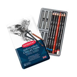 Sketching Collection sæt 12 stk i gruppen Kunstnerartikler / Kridt og blyanter / Kulblyanter og tegnekul hos Pen Store (129574)
