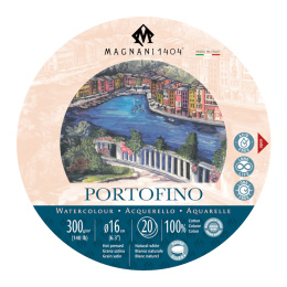 Akvarelblok Rund Portofino 100% Bomuld 300g 16cm 20 Sheets i gruppen Papir & Blok / Kunstnerblok / Akvarelblok hos Pen Store (129656)