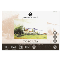 Akvarelblok Toscana 100% Bomuld 300g Rough 18x26cm 20 Sheets i gruppen Papir & Blok / Kunstnerblok / Akvarelblok hos Pen Store (129672)