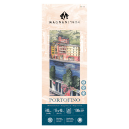 Akvarelblok Portofino 100% Bomuld 300g Satin 15x40cm 20 Sheets i gruppen Papir & Blok / Kunstnerblok / Akvarelblok hos Pen Store (129682)