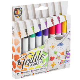 Tekstilpenne 8-sæt i gruppen Hobby & Kreativitet / Farver / Tekstilfarve og tekstiltusch hos Pen Store (130033)