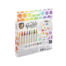 Tekstilpenne 8-sæt i gruppen Hobby & Kreativitet / Farver / Tekstilfarve og tekstiltusch hos Pen Store (130033)