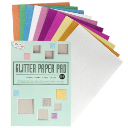 Farvet glitterpapir A4 180g 10-pak i gruppen Kids / Sjovt og lærerigt / Papir og Tegneblokke hos Pen Store (130039)