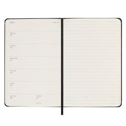 12M Weekly Notebook Hardcover Pocket Black i gruppen Papir & Blok / Kalendere / 12 mdr kalendere hos Pen Store (130164)