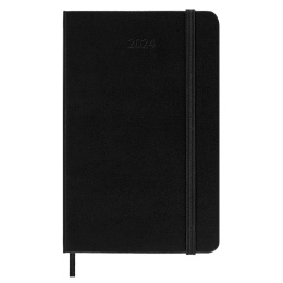 12M Weekly Planner Horizontal Hardcover Pocket Black i gruppen Papir & Blok / Kalendere / 12 mdr kalendere hos Pen Store (130174)