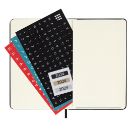 12M Weekly Planner Vertical Hardcover Pocket Black i gruppen Papir & Blok / Kalendere / 12 mdr kalendere hos Pen Store (130176)