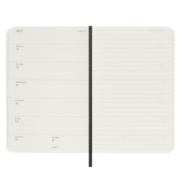 12M Weekly Notebook Softcover Pocket Black i gruppen Papir & Blok / Kalendere / 12 mdr kalendere hos Pen Store (130196)